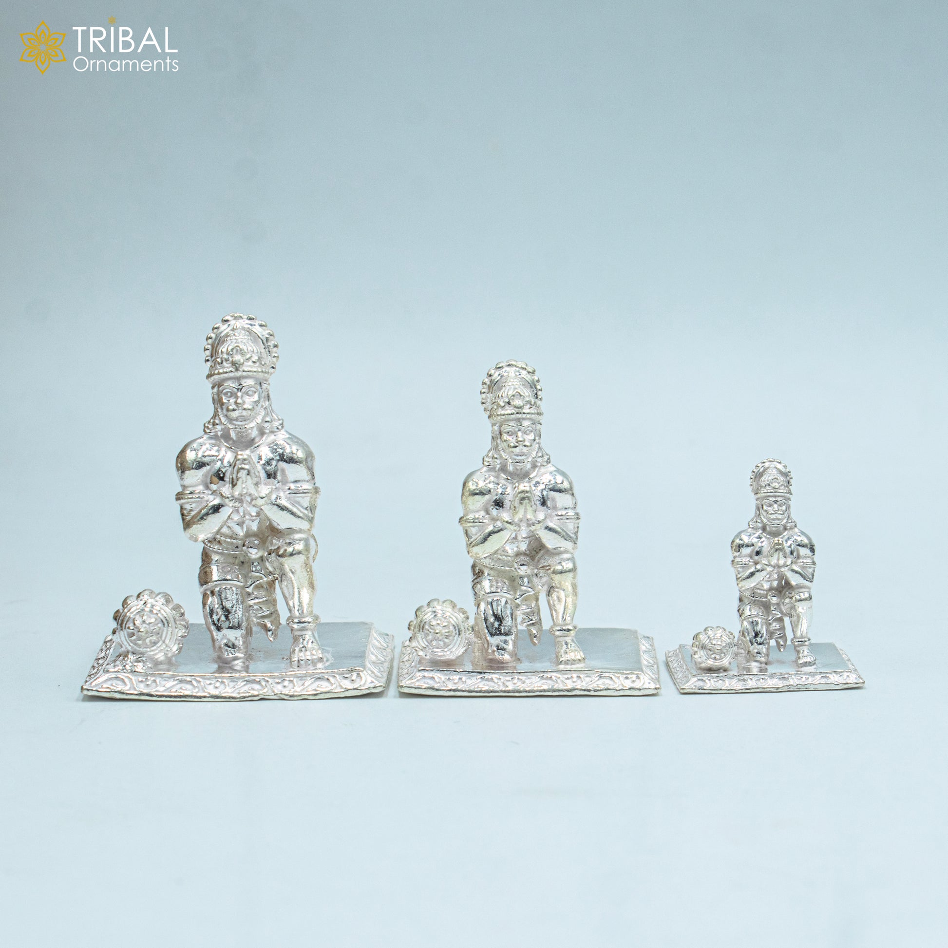 925 silver Lord hanuman statue, sculpture home temple puja art, figurine art810 - TRIBAL ORNAMENTS