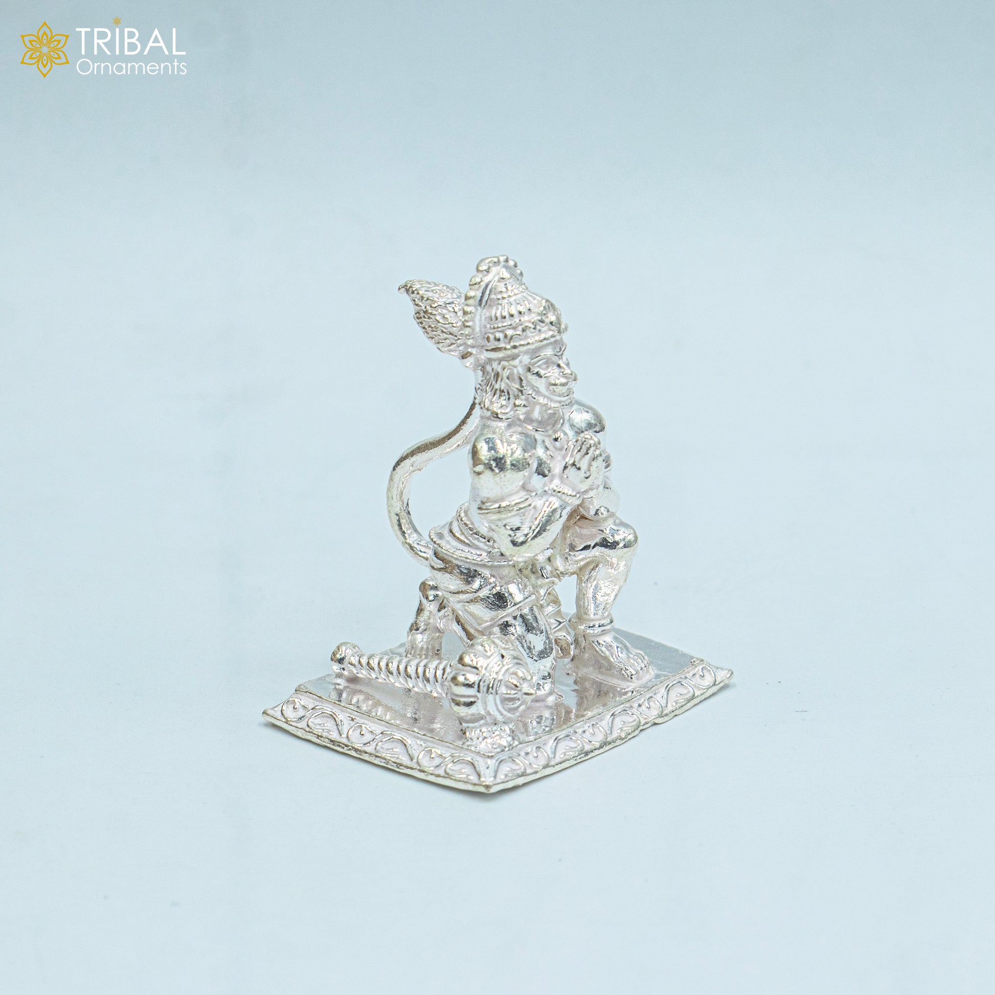 925 silver Lord hanuman statue, sculpture home temple puja art, figurine art810 - TRIBAL ORNAMENTS