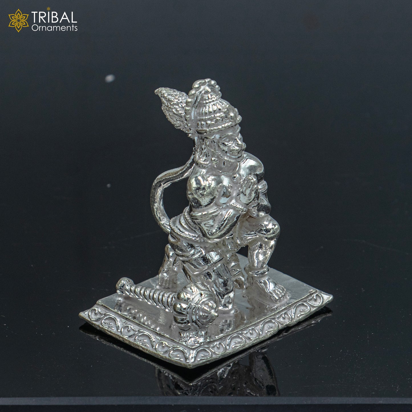 925 silver Lord hanuman statue, sculpture home temple puja art, figurine art810 - TRIBAL ORNAMENTS