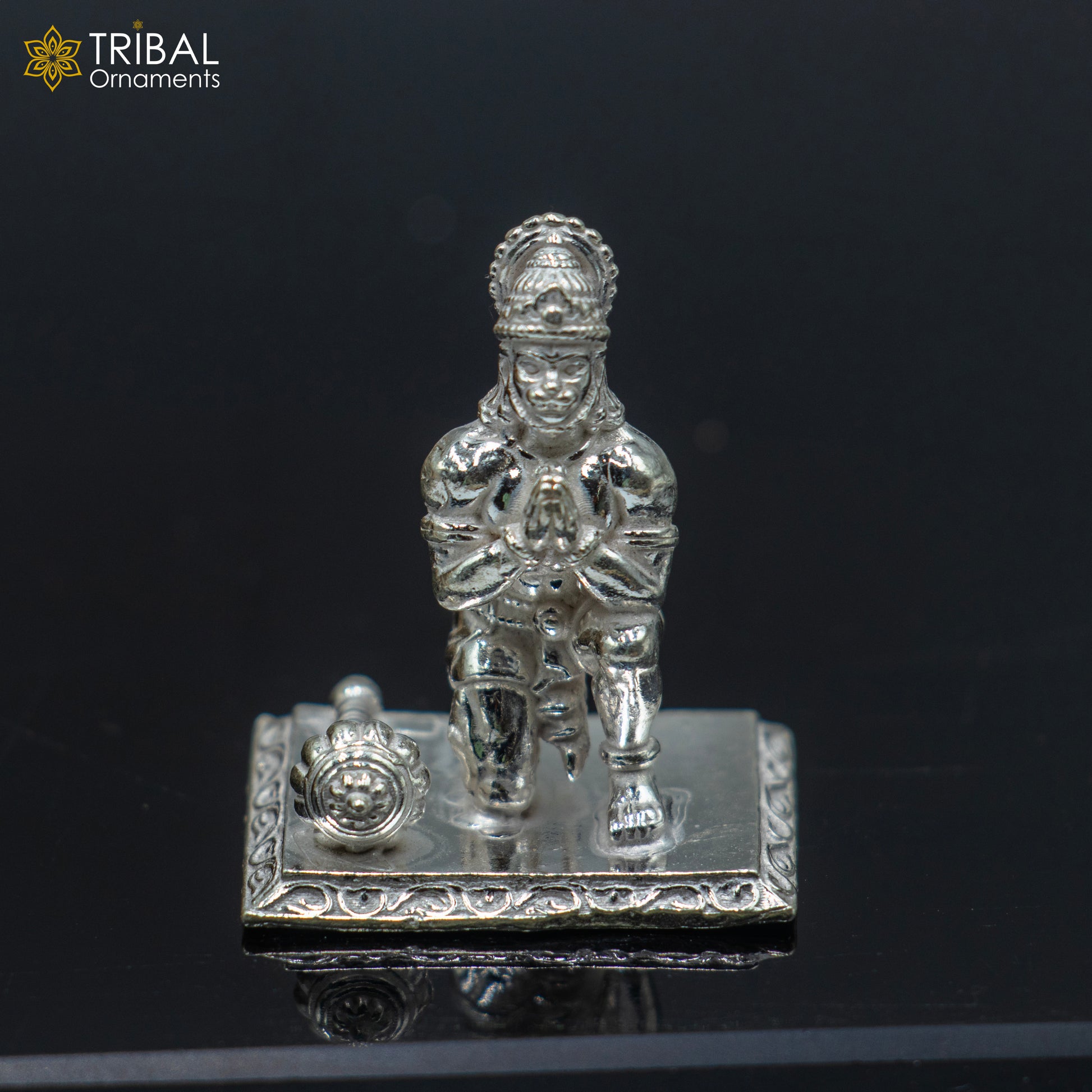 925 silver Lord hanuman statue, sculpture home temple puja art, figurine art810 - TRIBAL ORNAMENTS