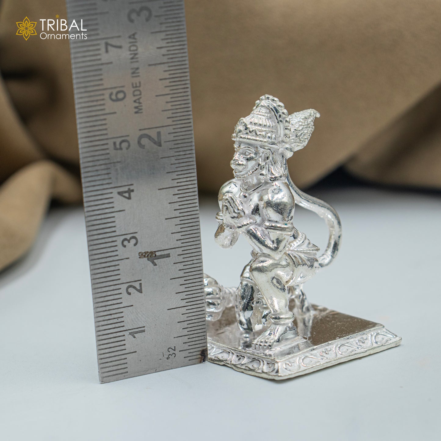925 silver Lord hanuman statue, sculpture home temple puja art, figurine art810 - TRIBAL ORNAMENTS