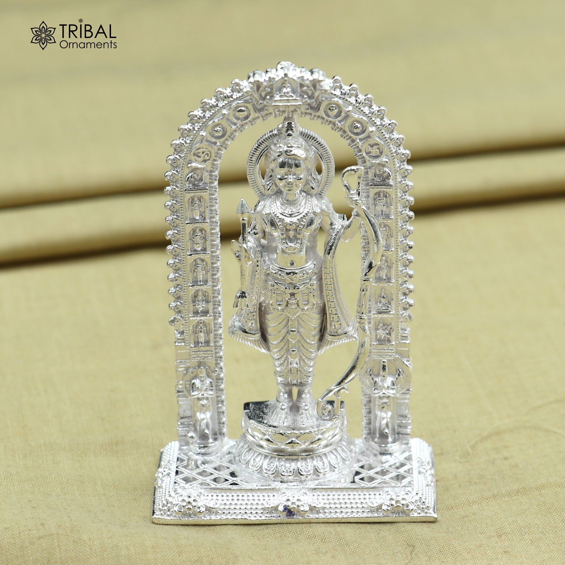 925 Sterling silver Lord Shree Ram ji Statue figurine, puja articles decorative gift art836 - TRIBAL ORNAMENTS
