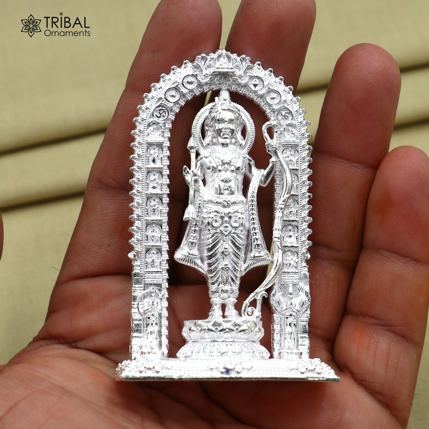 925 Sterling silver Lord Shree Ram ji Statue figurine, puja articles decorative gift art836 - TRIBAL ORNAMENTS