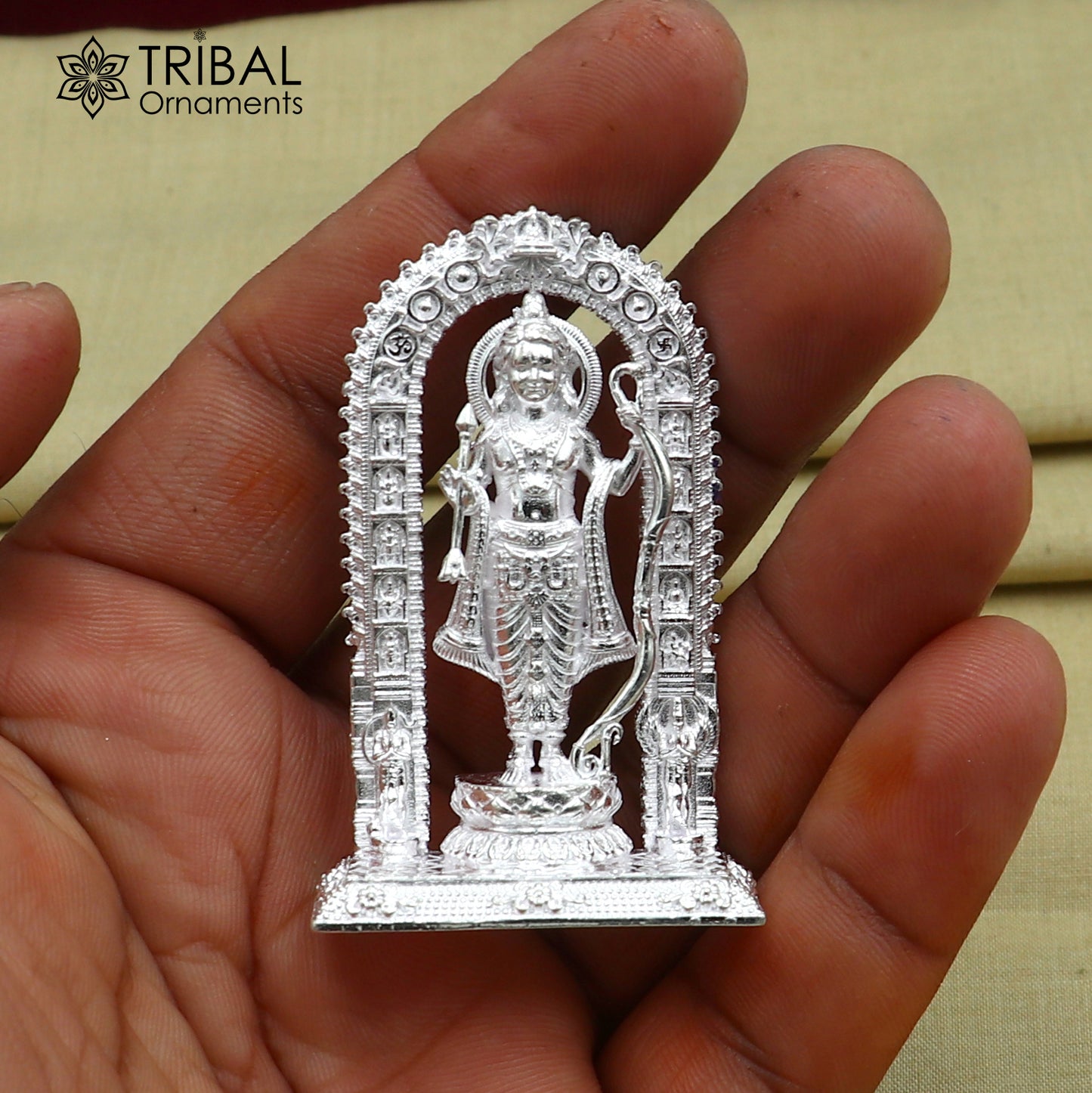 925 Sterling silver Lord Shree Ram ji Statue figurine, puja articles decorative gift art836 - TRIBAL ORNAMENTS
