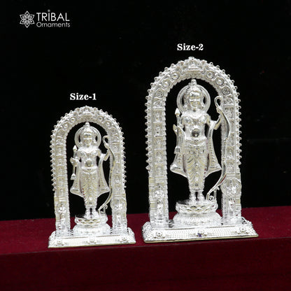 925 Sterling silver Lord Shree Ram ji Statue figurine, puja articles decorative gift art836 - TRIBAL ORNAMENTS