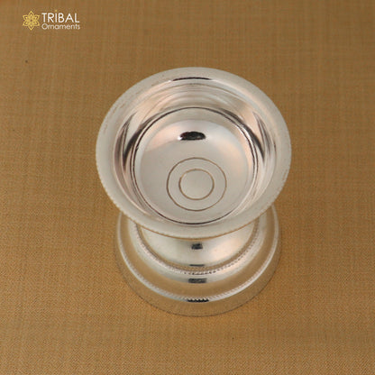 925 sterling silver oil lamp, silver Deepak, silver temple article, Diwali puja utensils art su1381 - TRIBAL ORNAMENTS