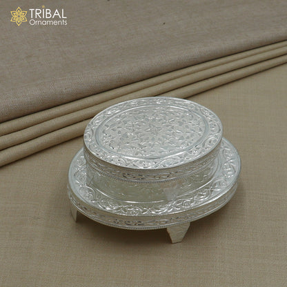 925 Sterling silver Oval shape bazot / chouki pooja utensils su1348 - TRIBAL ORNAMENTS