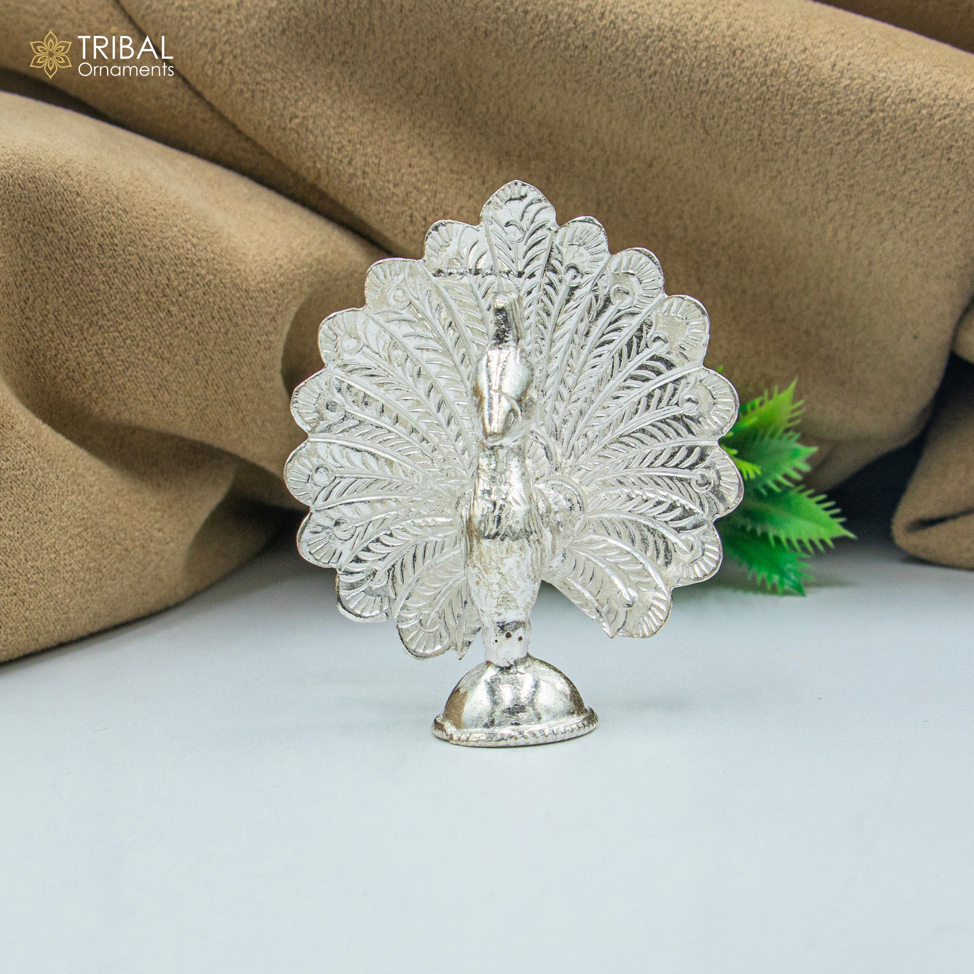 925 sterling silver peacock statue, sculpture home art, figurine art811 - TRIBAL ORNAMENTS