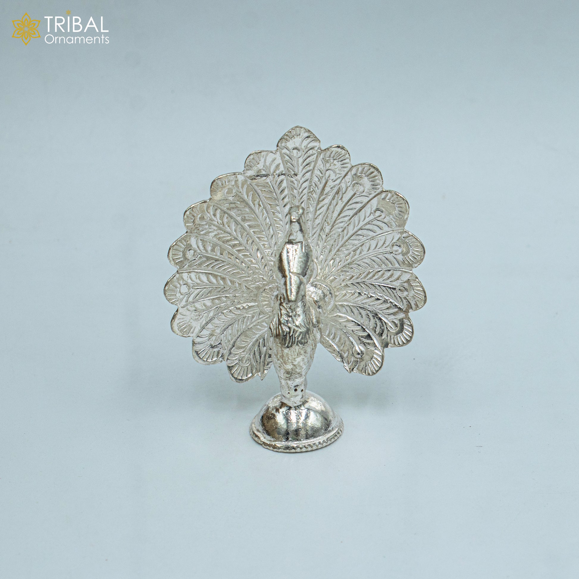 925 sterling silver peacock statue, sculpture home art, figurine art811 - TRIBAL ORNAMENTS