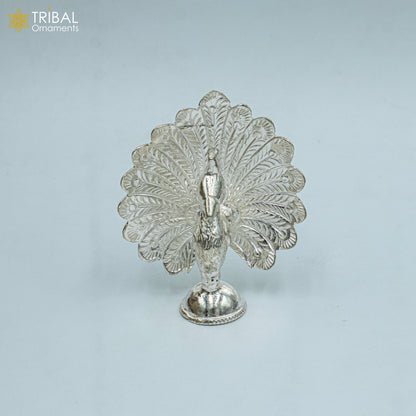 925 sterling silver peacock statue, sculpture home art, figurine art811 - TRIBAL ORNAMENTS