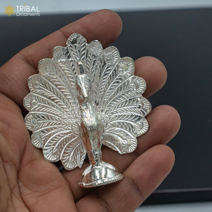 925 sterling silver peacock statue, sculpture home art, figurine art811 - TRIBAL ORNAMENTS