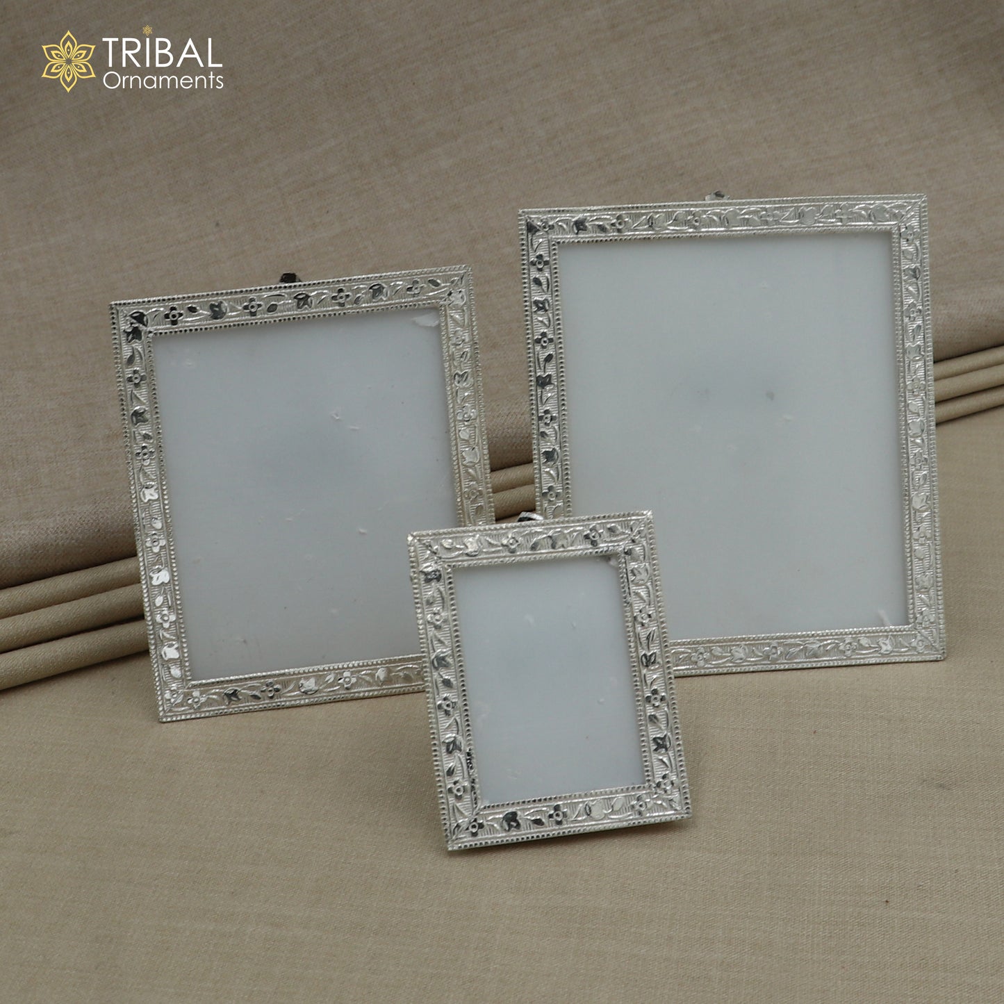 925 sterling silver photo frame, light weight gifting for article sf29 - TRIBAL ORNAMENTS