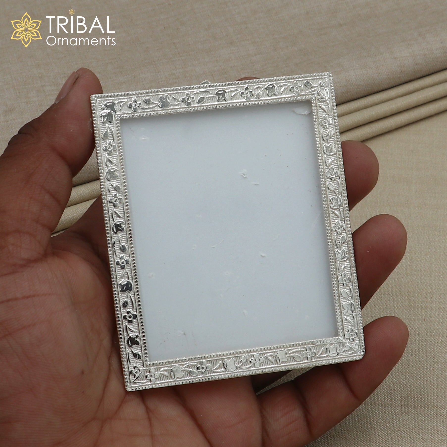 925 sterling silver photo frame, light weight gifting for article sf29 - TRIBAL ORNAMENTS
