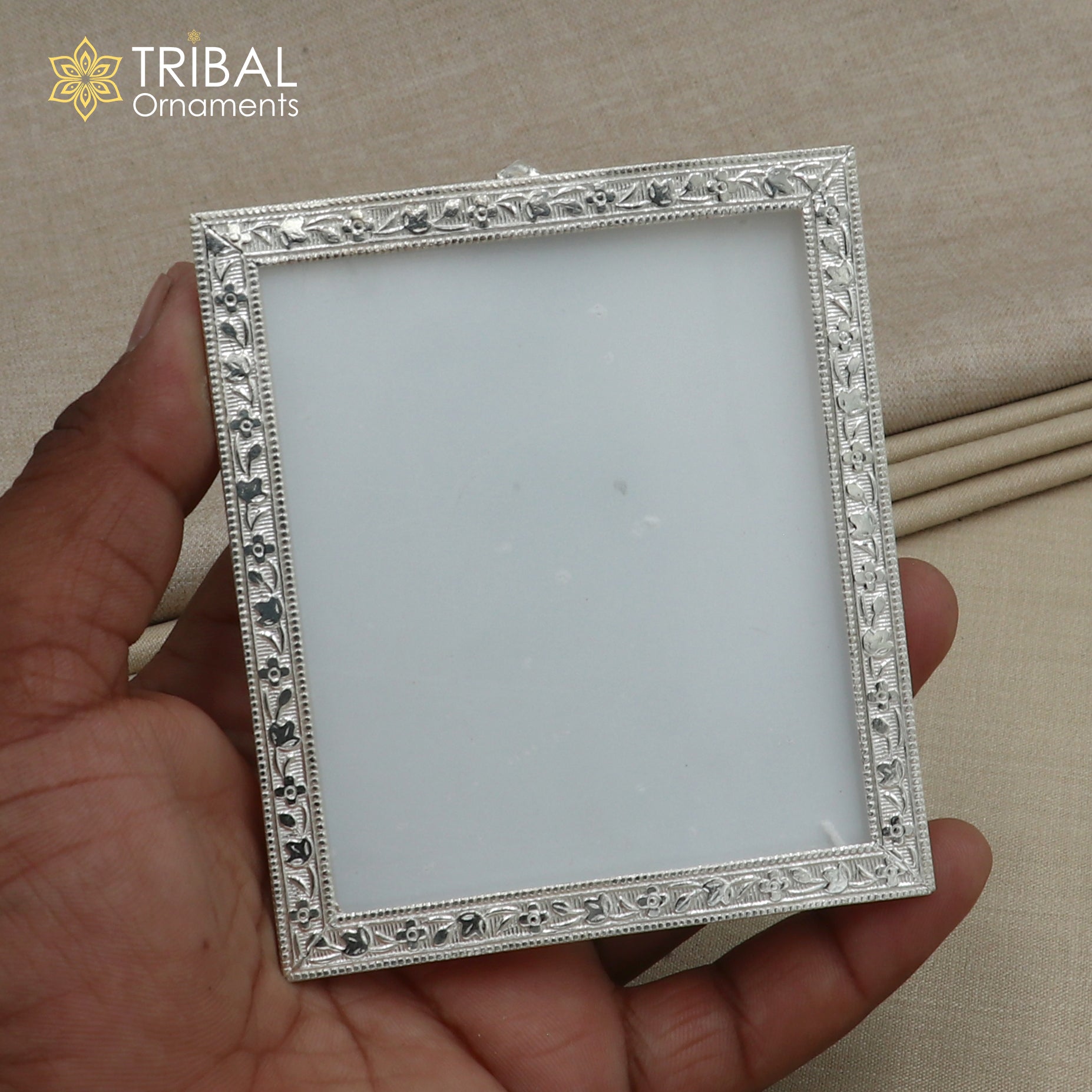 925 sterling silver photo frame, light weight gifting for article sf29 - TRIBAL ORNAMENTS