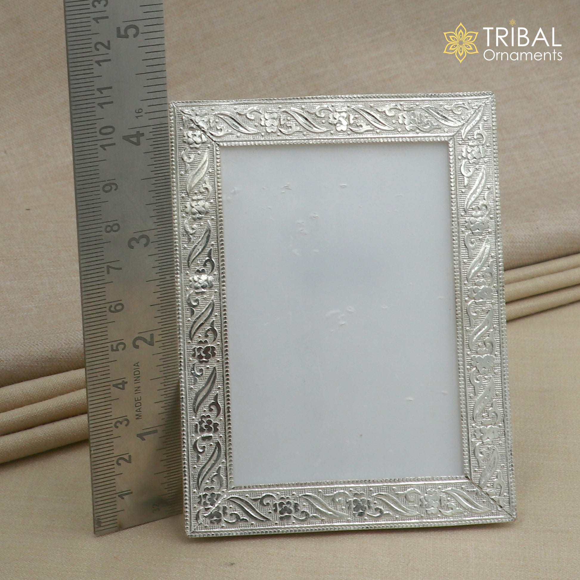 925 sterling silver photo frame, light weight gifting for article sf29 - TRIBAL ORNAMENTS