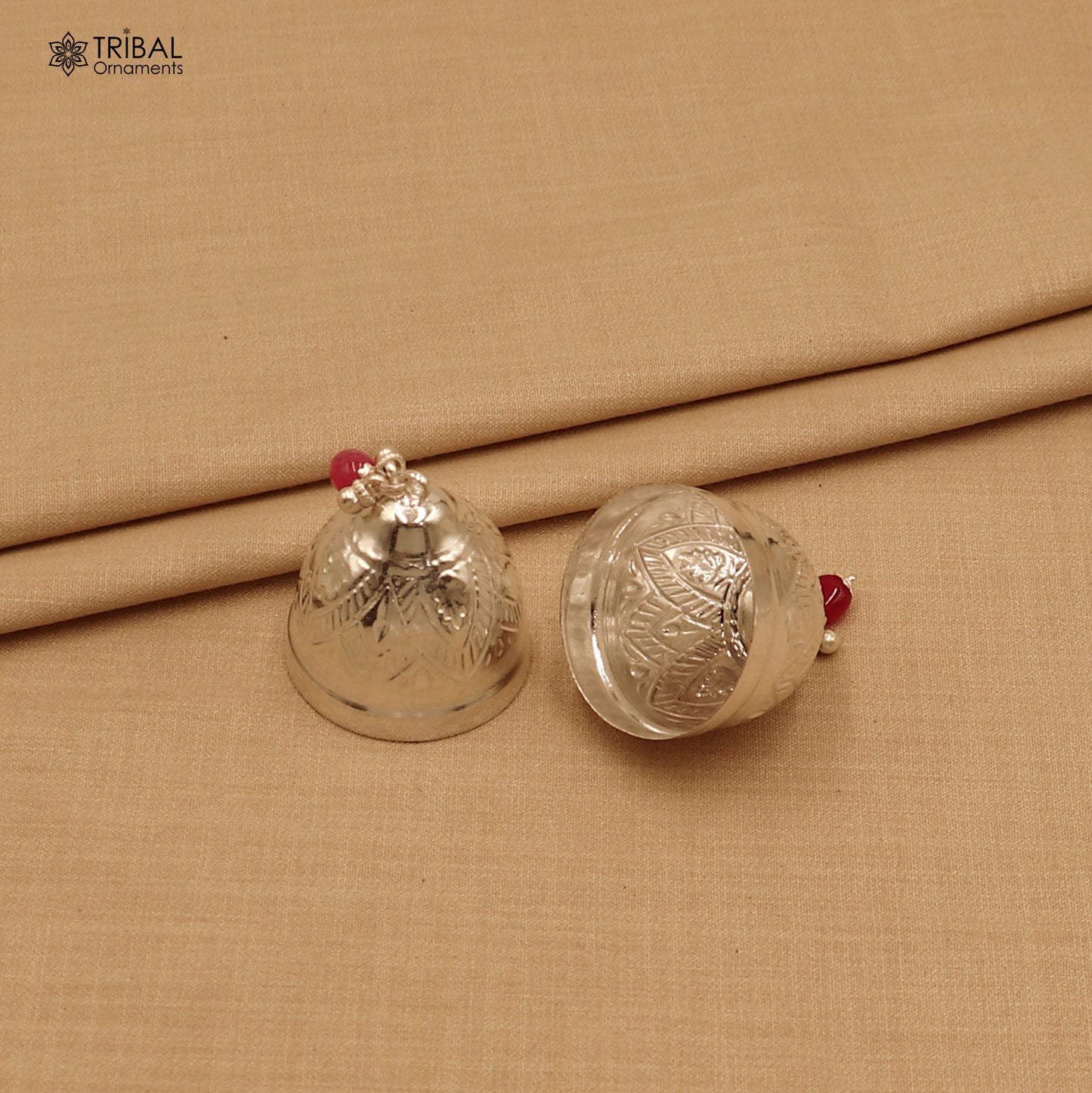 925 sterling silver gorgeous design coconut for puja or worshipping, Silver nariyal su1377 - TRIBAL ORNAMENTS
