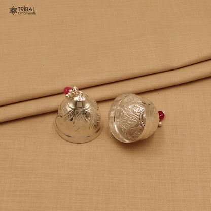 925 sterling silver gorgeous design coconut for puja or worshipping, Silver nariyal su1377 - TRIBAL ORNAMENTS