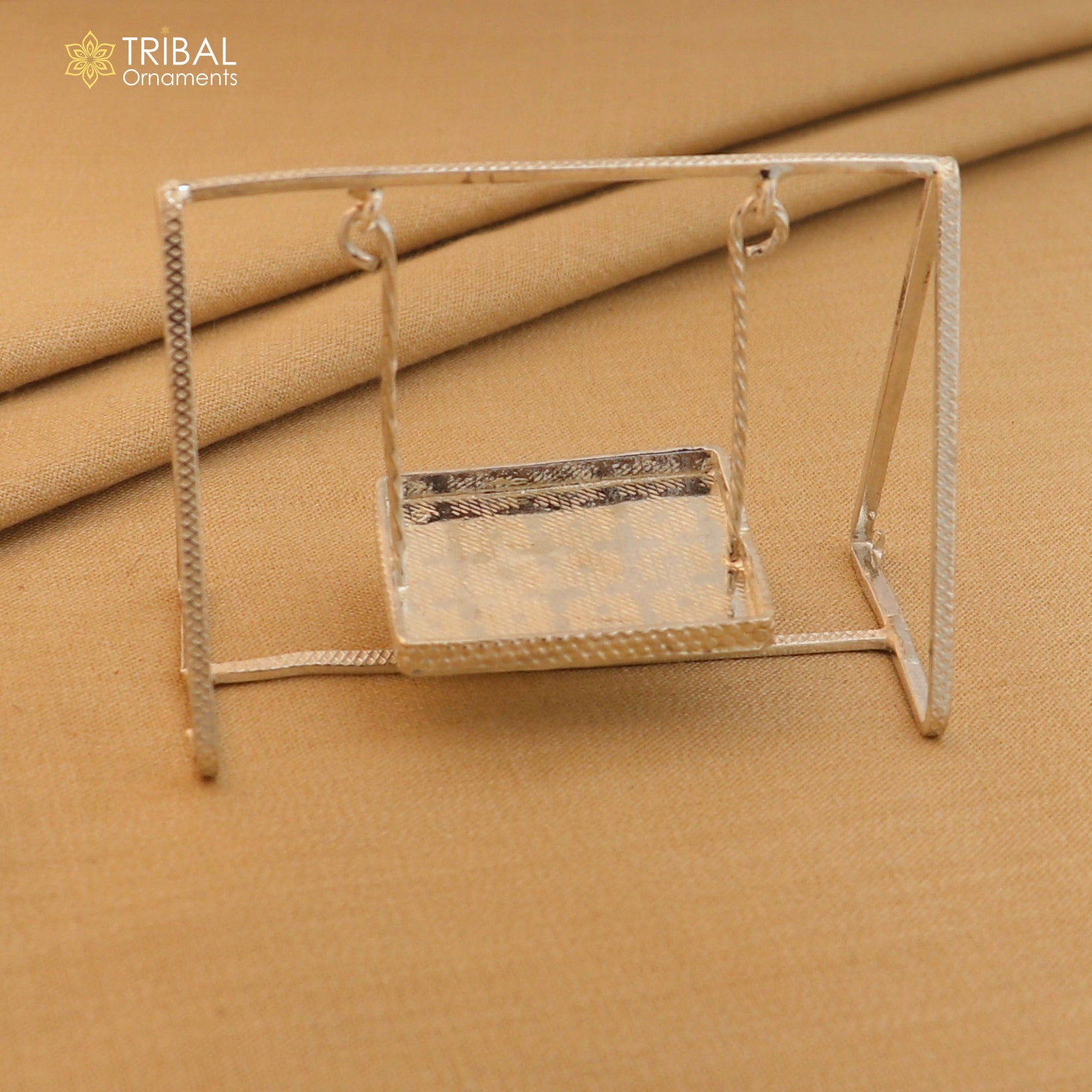 925Sterling silver Bal Gopala jhula, little Krishna swing, child Krishna palana, silver art su1367 - TRIBAL ORNAMENTS