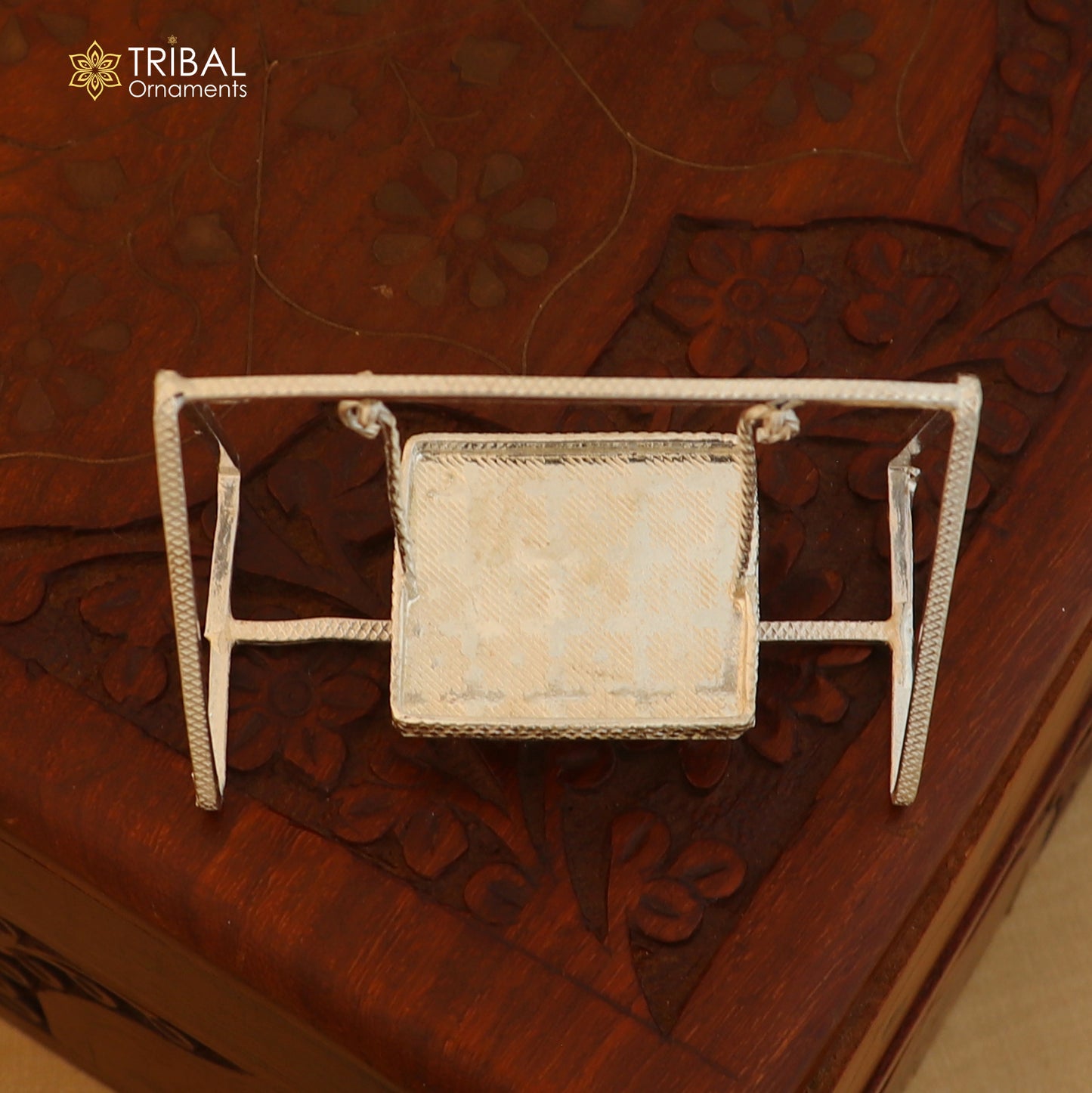 925Sterling silver Bal Gopala jhula, little Krishna swing, child Krishna palana, silver art su1367 - TRIBAL ORNAMENTS