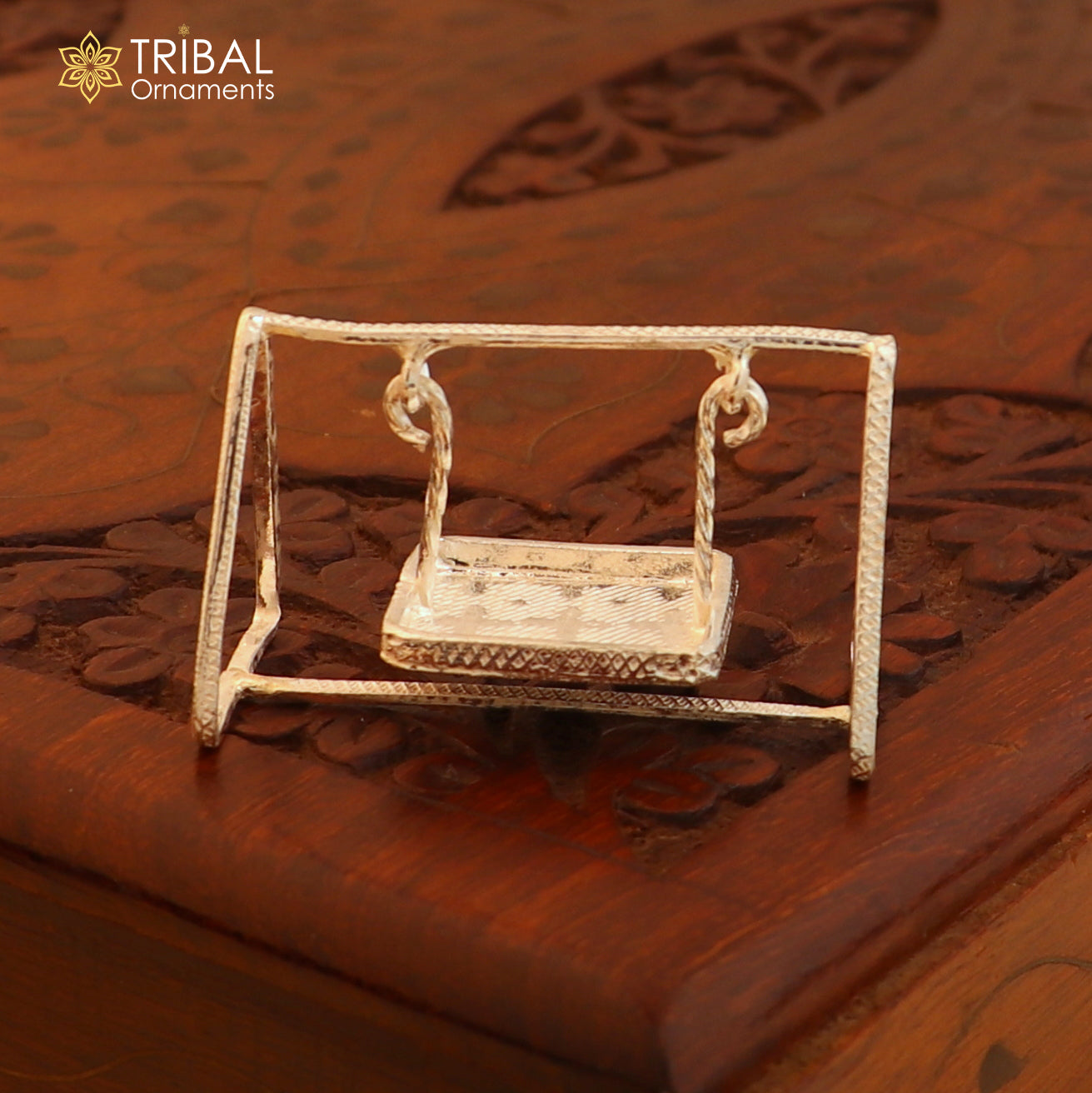 925Sterling silver Bal Gopala jhula, little Krishna swing, child Krishna palana, silver art su1367 - TRIBAL ORNAMENTS