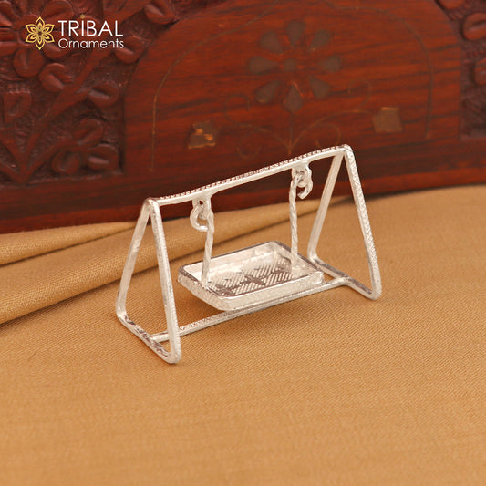 925Sterling silver Bal Gopala jhula, little Krishna swing, child Krishna palana, silver art su1367 - TRIBAL ORNAMENTS