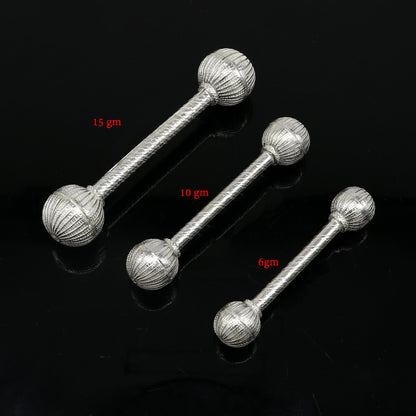 Sterling silver new born baby gifting bells toy, baby Krishna gifting toy, silver whistle, silver Ghungru/ jingling  su1139