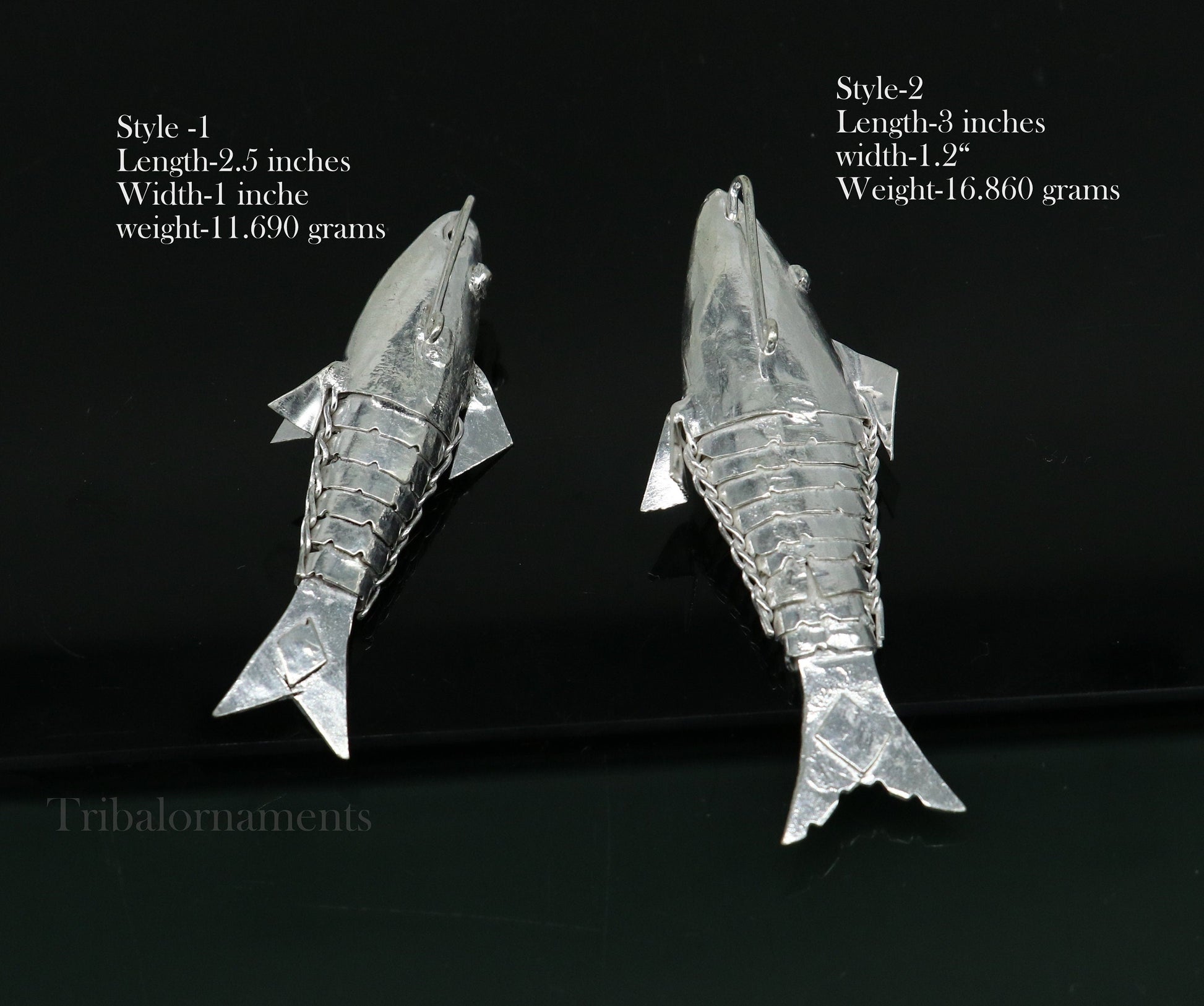 Solid silver handmade silver fish, Lord vishnu avatar Matsya, Silver Puja Fish For Prosperity And Good Luck, best collectible art su561 - TRIBAL ORNAMENTS