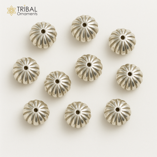 11 mm lot 10 pieces 925 sterling silver fabulous beads drops for jewelry Customization or unique jewelry making lose beads bd24 - TRIBAL ORNAMENTS