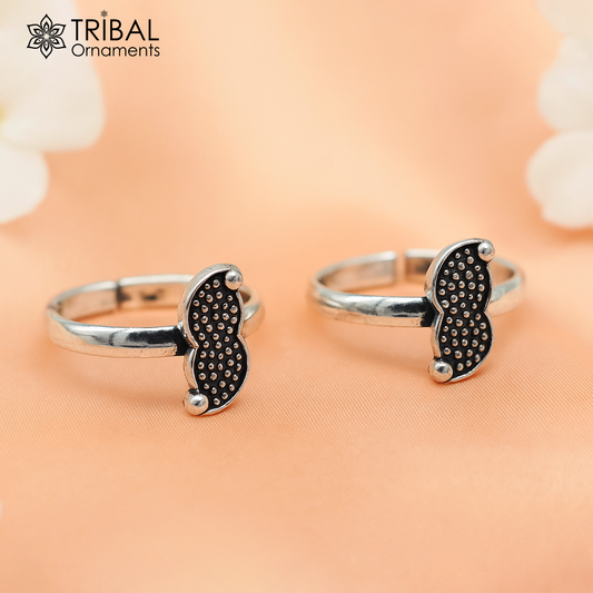 925 sterling silver handmade fabulous design toe ring band tribal belly dance vintage style ethnic tribal brides jewelry ytr67 - TRIBAL ORNAMENTS