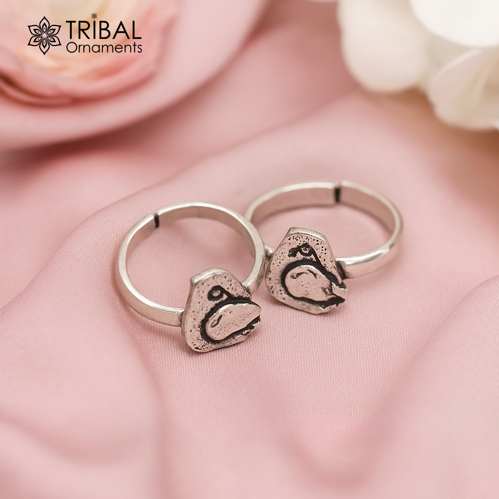 925 sterling silver handmade unique classical design vintage tribal ethnic toe ring best brides gifting jewelry ytr74 - TRIBAL ORNAMENTS