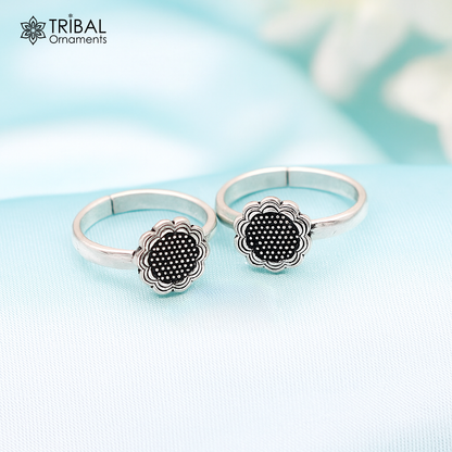 925 sterling silver handmade unique classical stylish vintage tribal ethnic toe ring best brides gifting jewelry ytr68 - TRIBAL ORNAMENTS