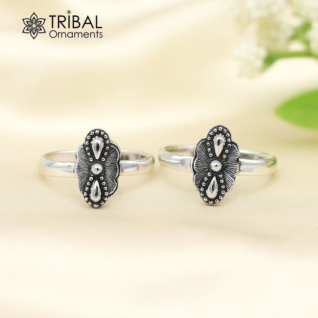 Amazing vintage design stylish 925 sterling silver brides gifting adjustable toe ring, best wedding gift or daily use ethnic jewelry ytr56 - TRIBAL ORNAMENTS