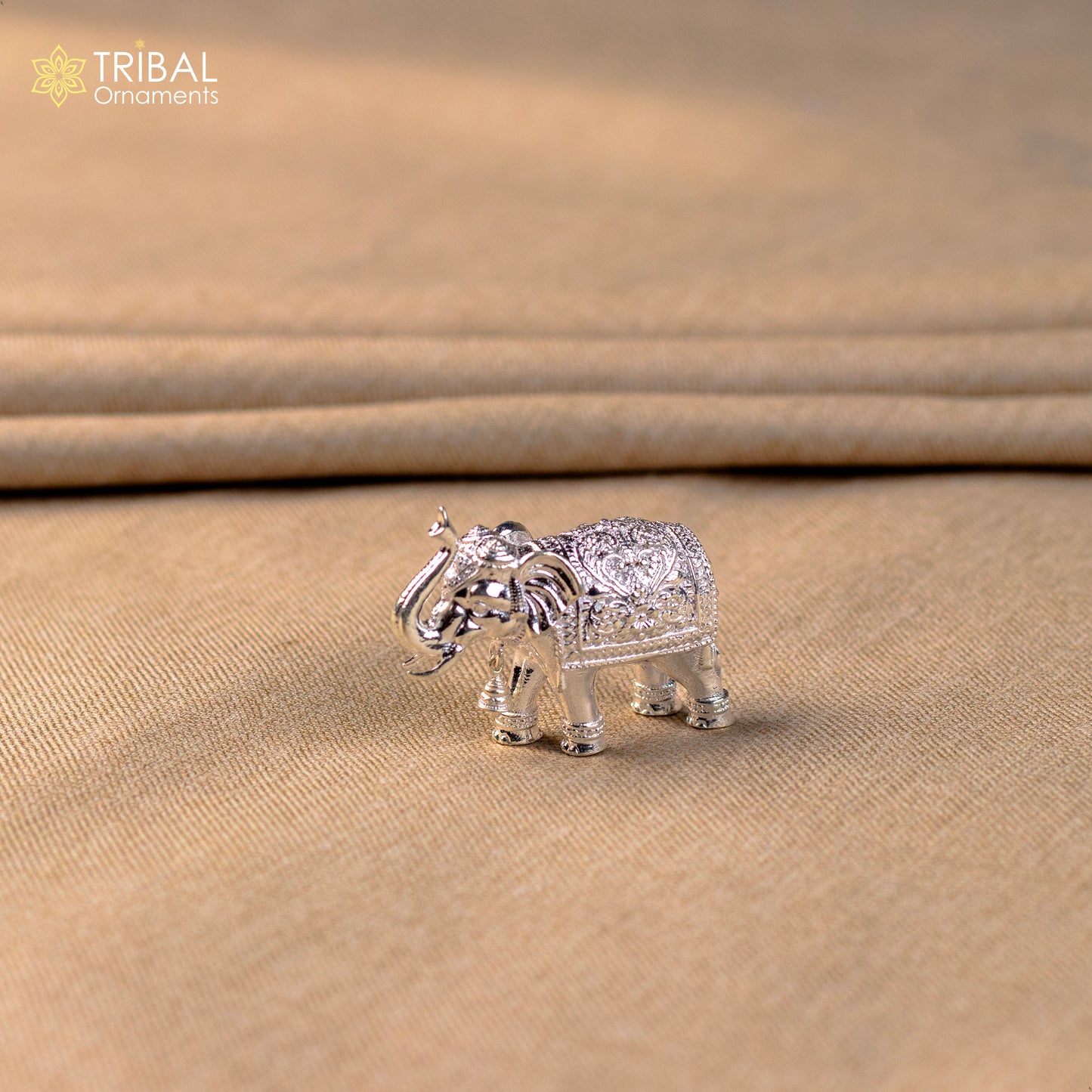 925 Sterling silver Divine Elephant statues, puja articles figurines, best silver article for your homes wealth and prosperity art569 - TRIBAL ORNAMENTS