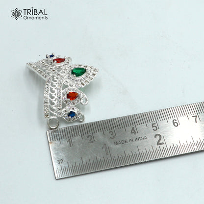 925 sterling silver antique stone design silver mukut (crown), amazing god crown temple god art sm54 - TRIBAL ORNAMENTS