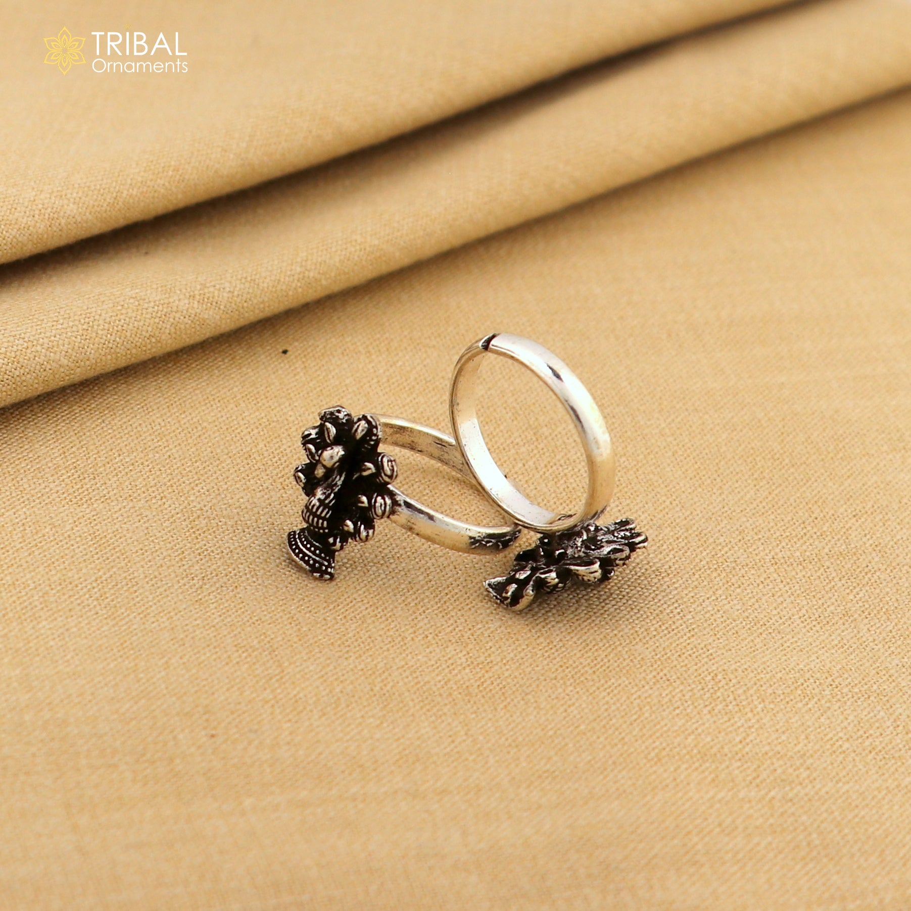 925 sterling silver handmade fabulous dancing peacock design toe ring band tribal belly dance vintage style ethnic jewelry ytr30 - TRIBAL ORNAMENTS