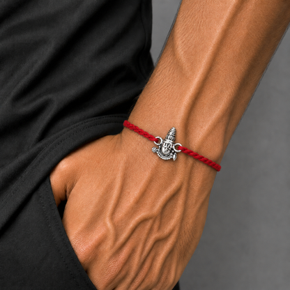 925 Sterling silver Lord Tirupati bala ji / Venkateswara design thread rakhi bracelet rk356