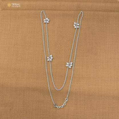 30 '' to 38'' 925 Sterling silver adjustable link design waist chain belly chain, Sari chain wch33