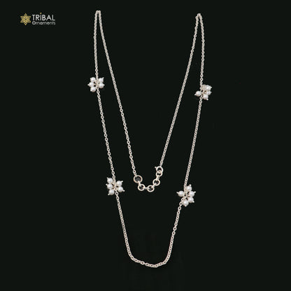 30 '' to 38'' 925 Sterling silver adjustable link design waist chain belly chain, Sari chain wch33