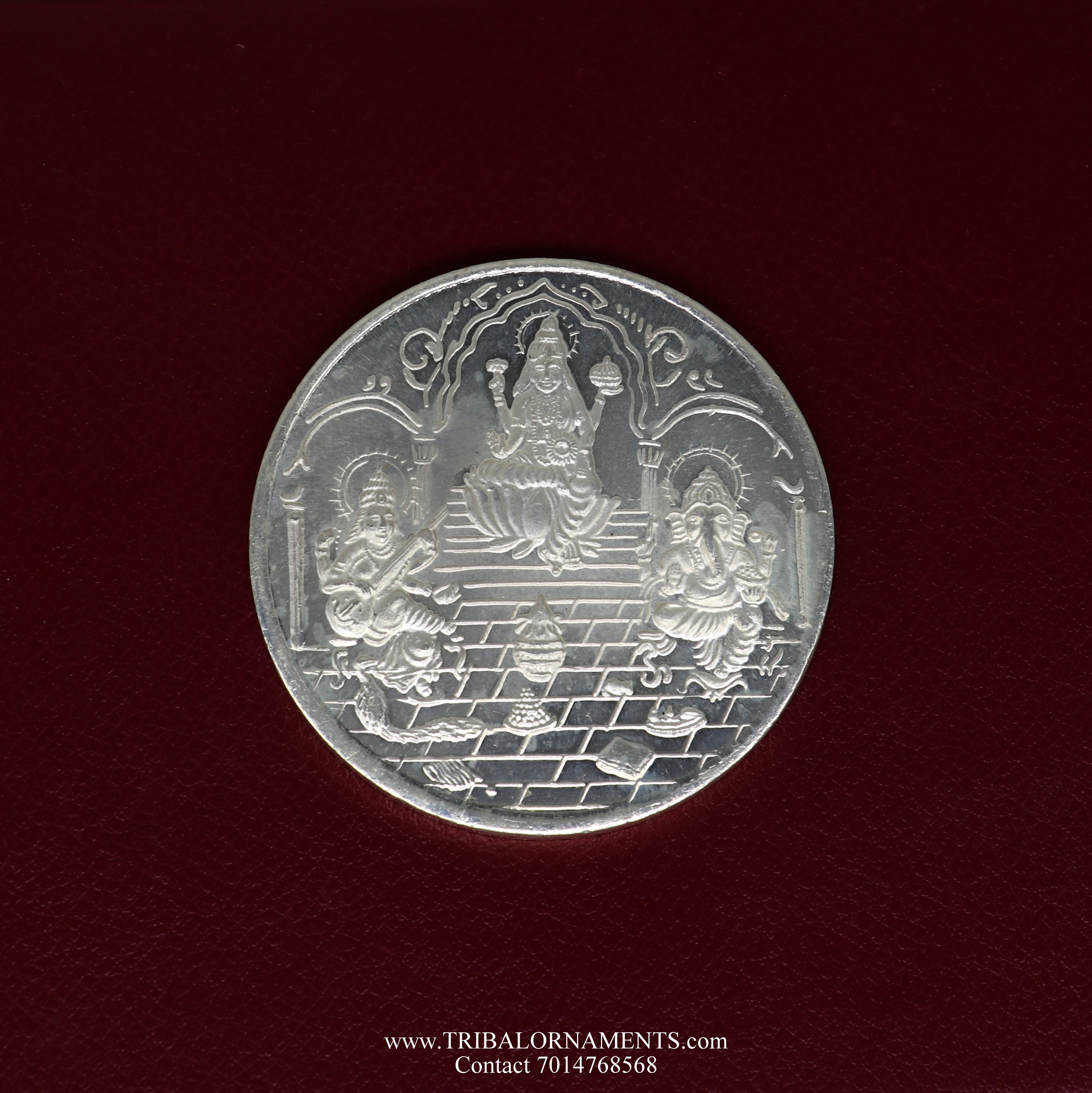 Lakshmi Ganesh 10 Grams Silver Coin, Diwali Pooja Coin, Religious Coin,  Hallmarked Certified Pure Silver, Return Gift, Home Pooja Item - Etsy