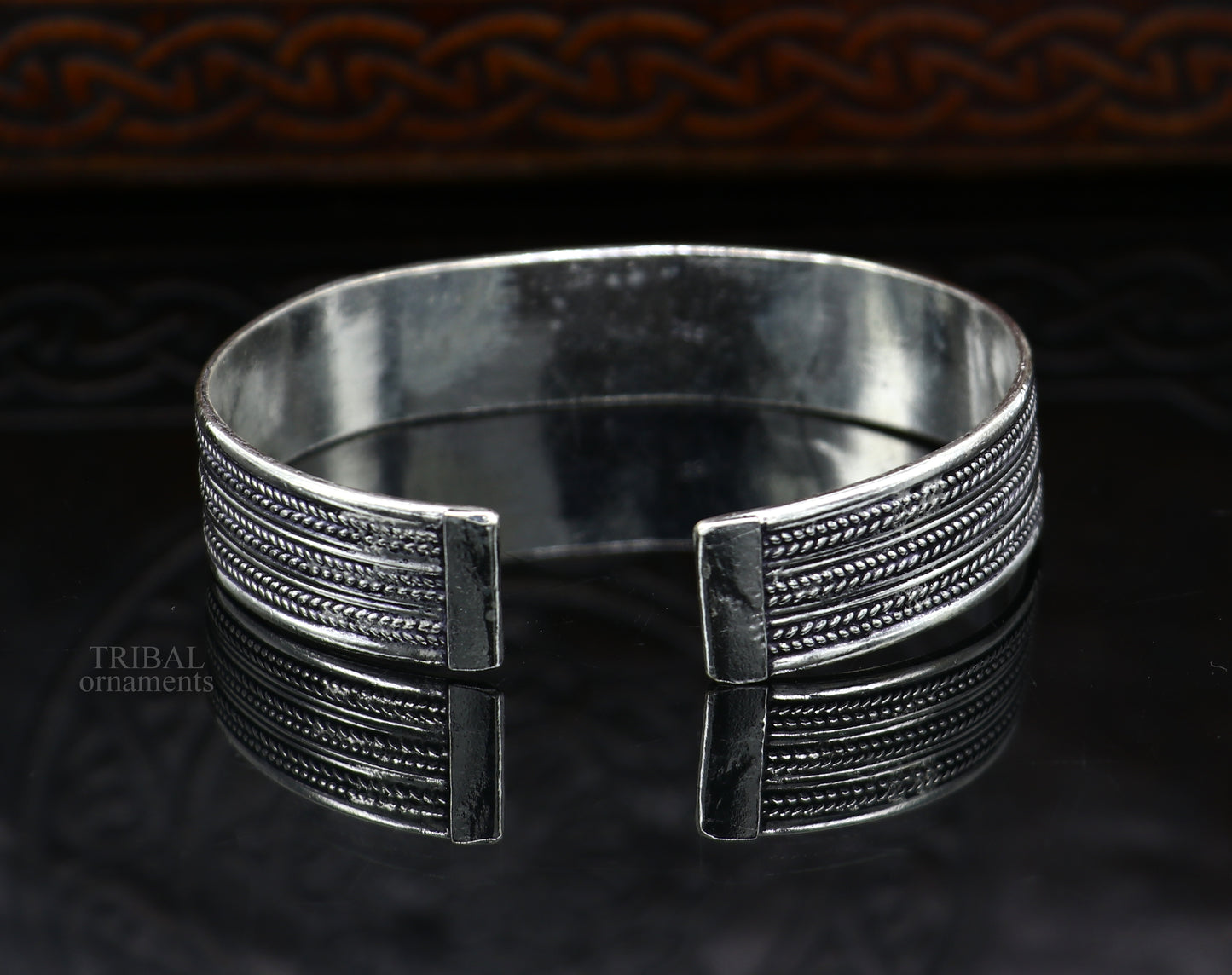 Vintage customized design 925 sterling silver handmade adjustable "Jai Shri Ram" mantra bangle cuff kada, personalized tribal jewelry cuff55 - TRIBAL ORNAMENTS