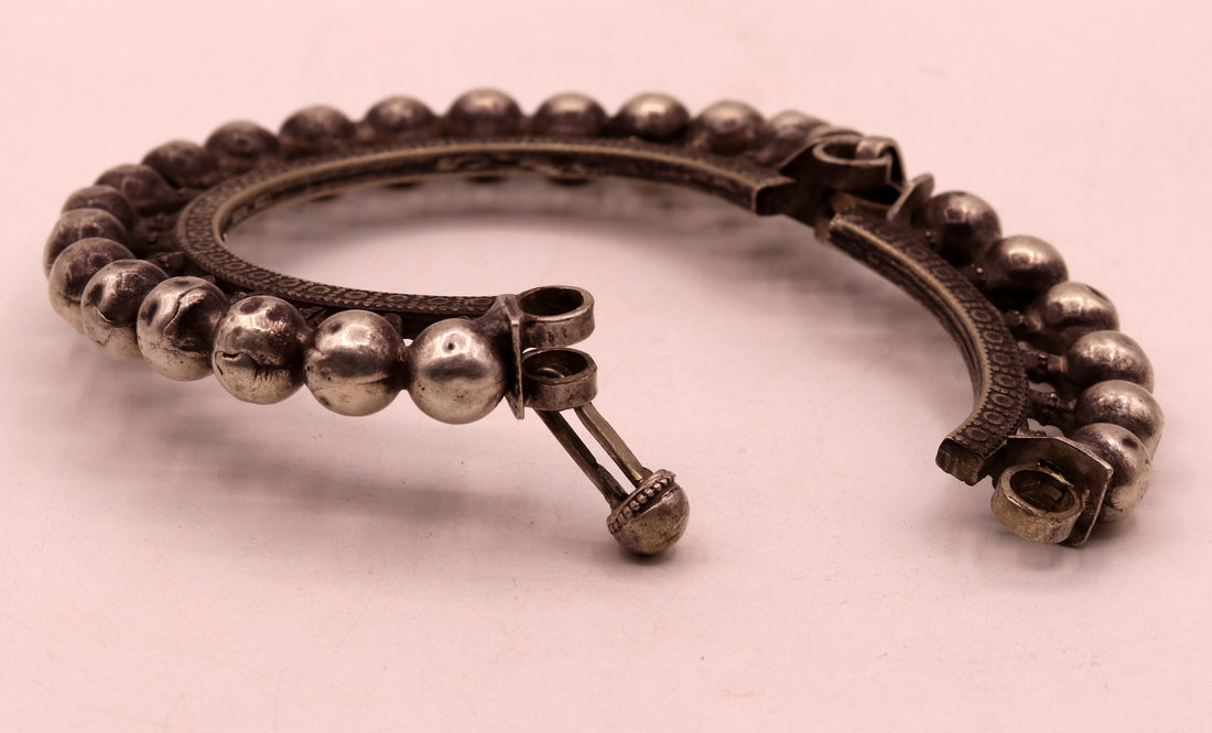 Vintage antique silver old bangle kakan kangan chudi tribal antique jewelry cuff bracelet gorgeous handmade ethnic Banjara jewelry sba11 - TRIBAL ORNAMENTS