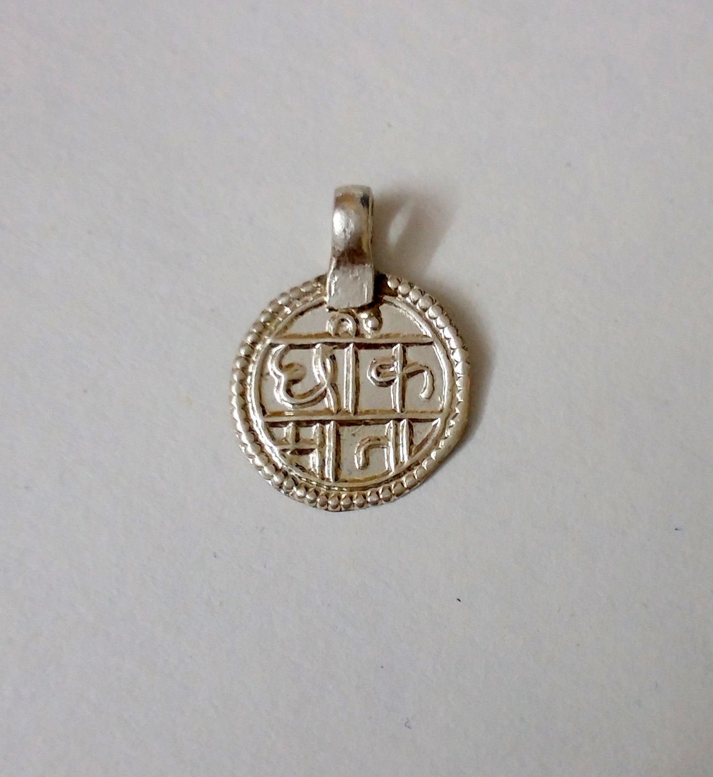Antique vintage design  silver indian goddess solid silver handmade tribal amulet pendant tabiz from rajasthan - TRIBAL ORNAMENTS