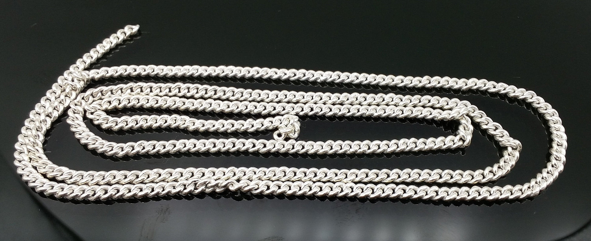 30 inches long solid silver handmade belly chain necklace chain link chain fabulous jewelry for belly dance - TRIBAL ORNAMENTS