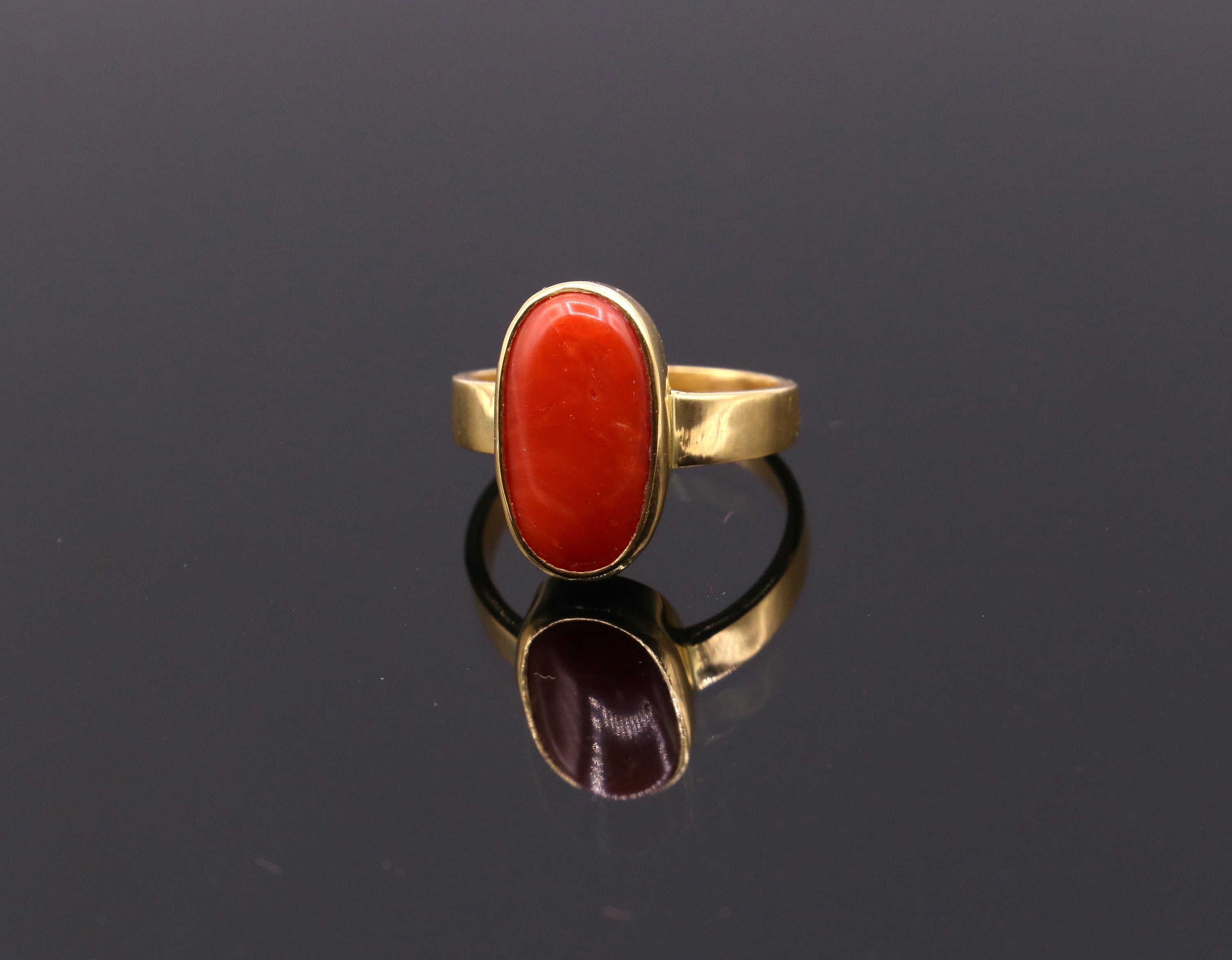 RATAN BAZAAR Coral Stone Ring For Men and Women Silver Coral Silver Plated  Ring Price in India - Buy RATAN BAZAAR Coral Stone Ring For Men and Women  Silver Coral Silver Plated