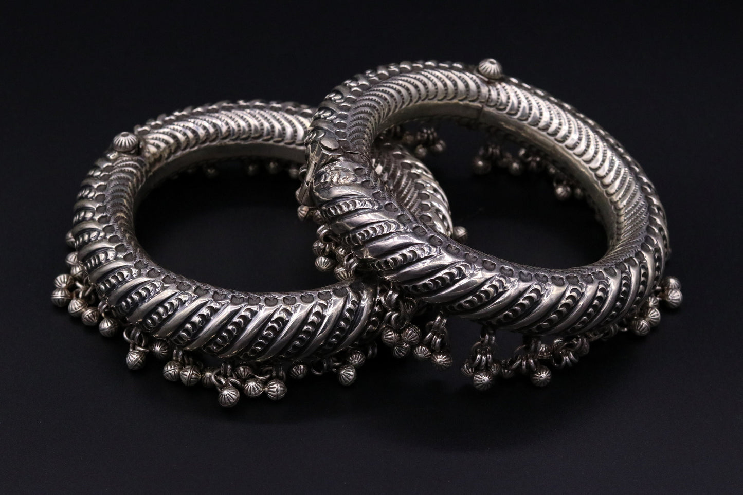 925 sterling silver Vintage customized design handmade silver kada foot bracelet anklet kada tribal ethnic banjara wedding jewelry sk01 - TRIBAL ORNAMENTS