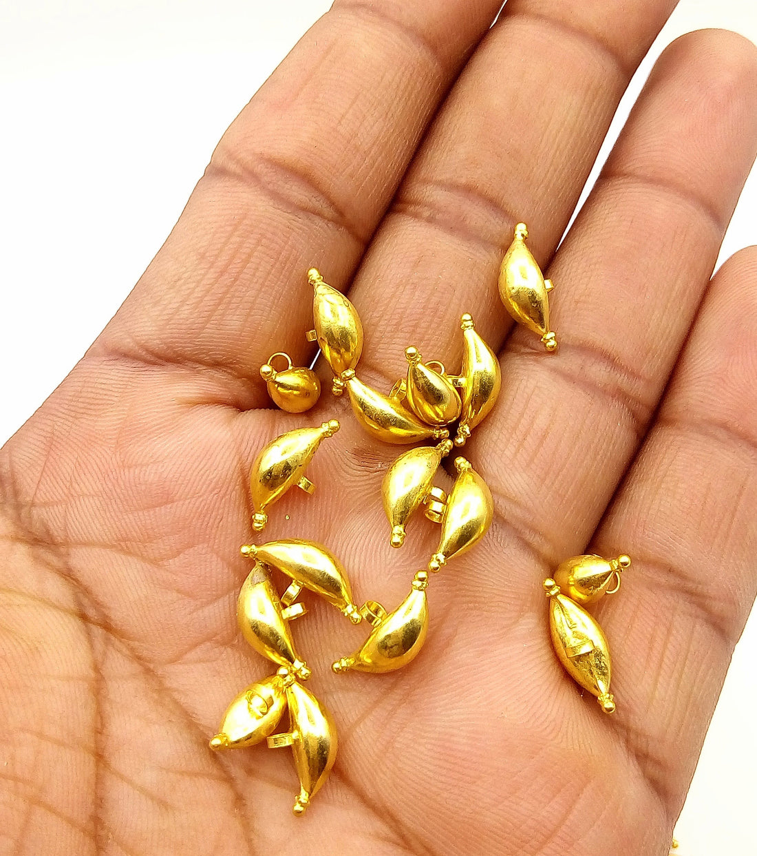 20 pieces Vintage antique handmade 18k yellow gold loose  small amulets pendant style Tribal jewelry from rajasthan india - TRIBAL ORNAMENTS