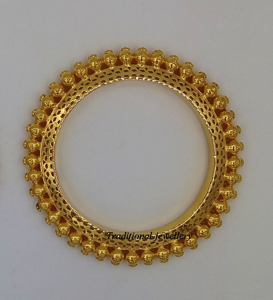 Vintage 22kt yellow gold handmade antique design excellent wedding bangle bracelet women's jewelry - TRIBAL ORNAMENTS