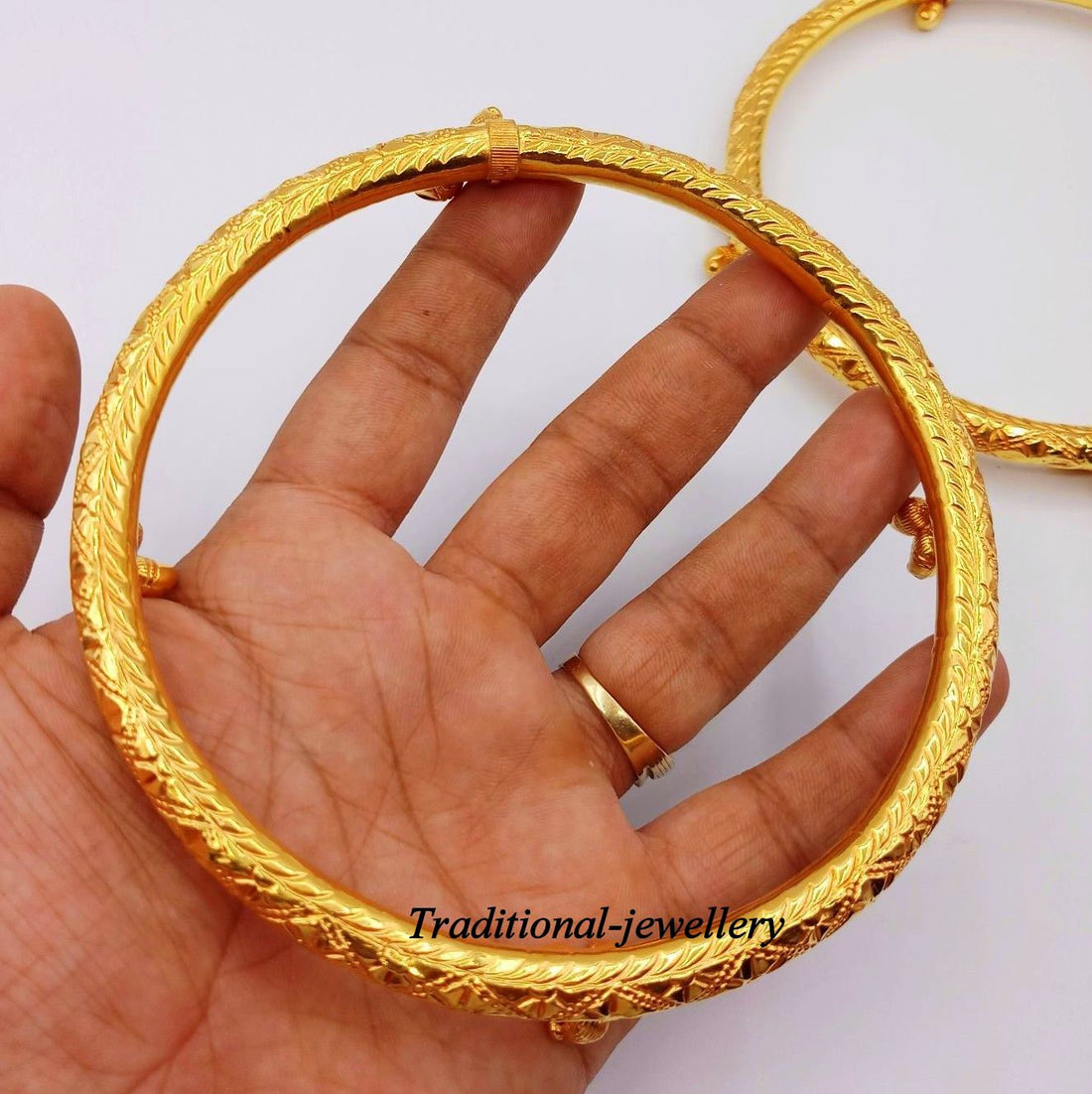 Vintage handmade antique design fabulous 22karat yellow gold foot bracelet ankle bracelet anklet pair women's tribal jewelry - TRIBAL ORNAMENTS