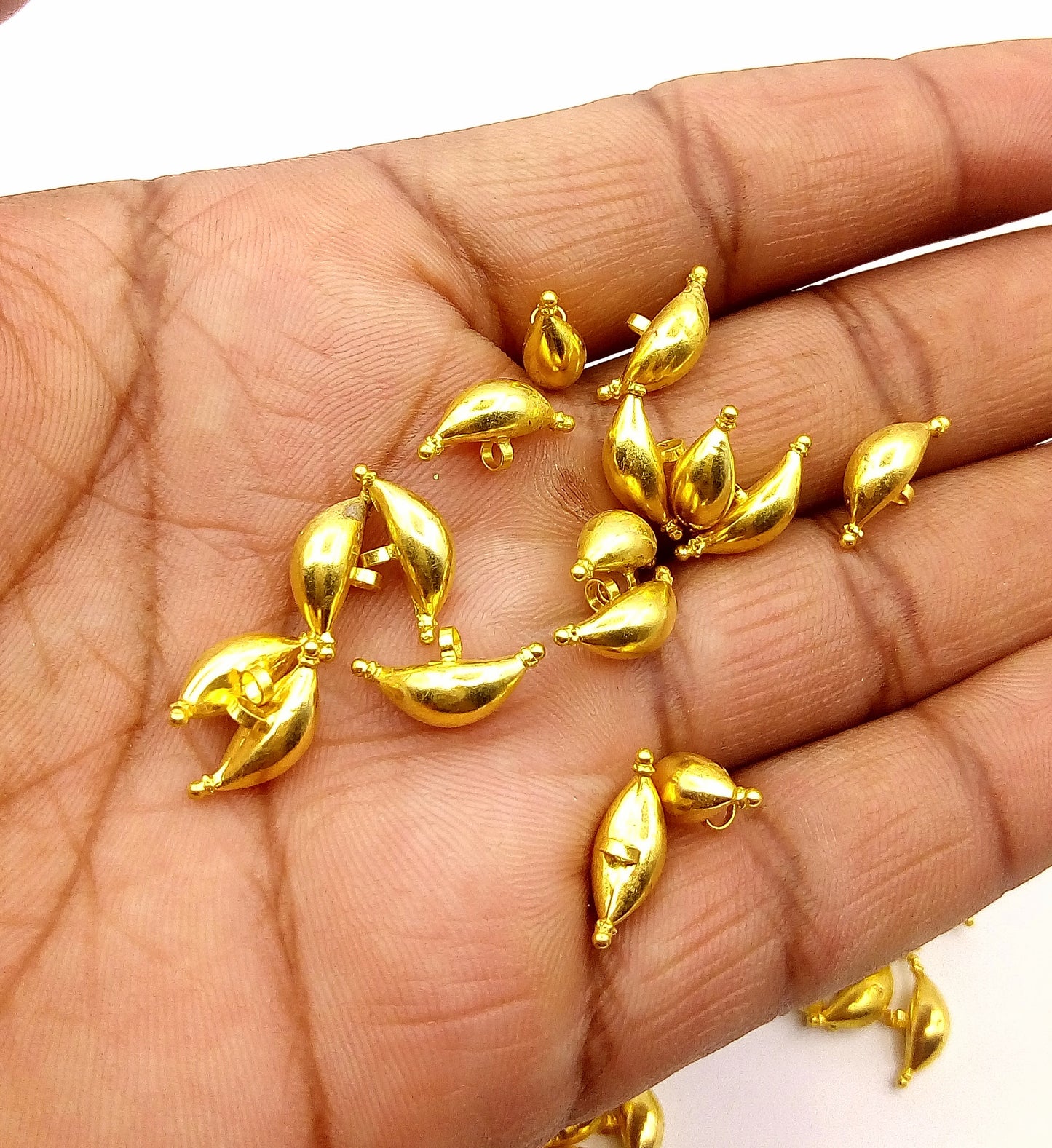 20 pieces Vintage antique handmade 18k yellow gold loose  small amulets pendant style Tribal jewelry from rajasthan india - TRIBAL ORNAMENTS