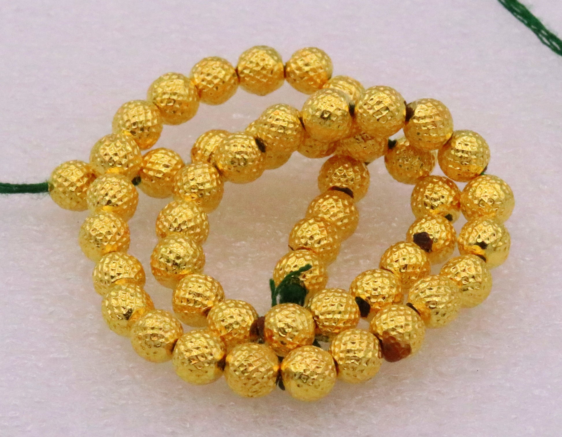 Lot 20 pieces Vintage handmade 20kt yellow gold beads ball for excellent jewelry making idea tribal rajasthani beads - TRIBAL ORNAMENTS